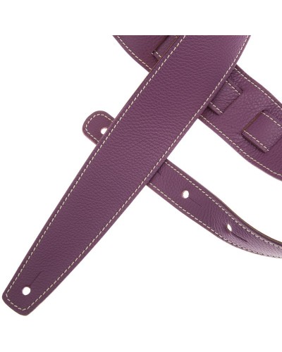 Guitar Strap Violet Genuine Leather 6 Cm Holes HS Colors 