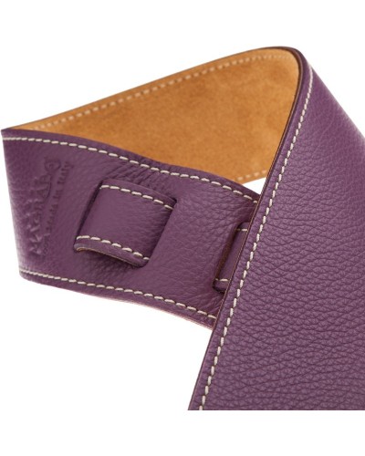 Guitar Strap Violet Genuine Leather 6 Cm Holes HS Colors 