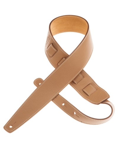 Guitar Strap Cappuccino Genuine Leather 6 Cm Holes HS Colors 