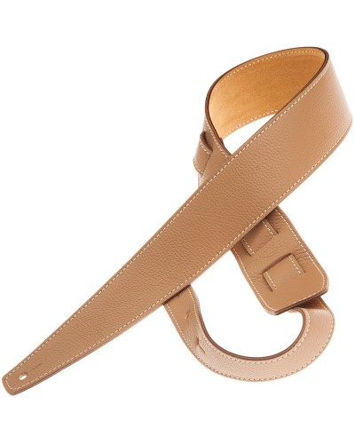 Guitar Strap Cappuccino Genuine Leather 6 Cm Holes HS Colors 