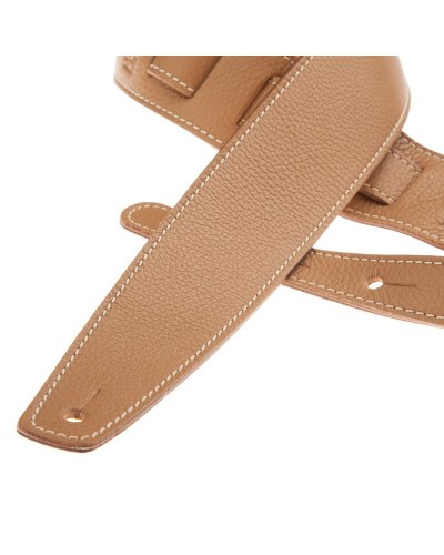 Guitar Strap Cappuccino Genuine Leather 6 Cm Holes HS Colors 