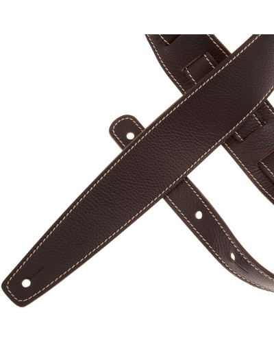 Guitar Strap Brown Genuine Leather 6 Cm Holes HS Colors 