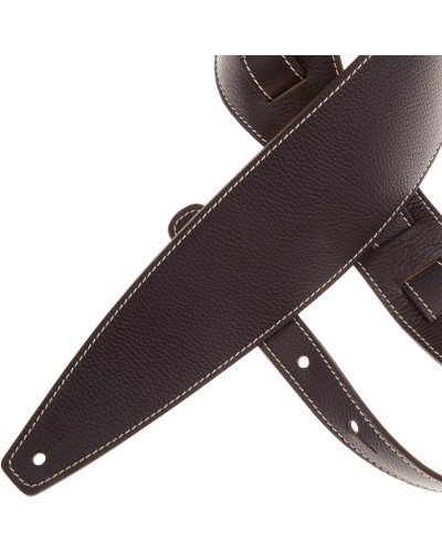 Guitar Strap Brown Genuine Leather 10 Cm Holes HS Colors 