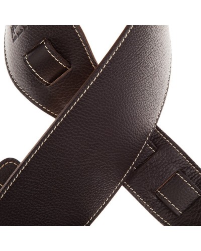 Guitar Strap Brown Genuine Leather 10 Cm Holes HS Colors 