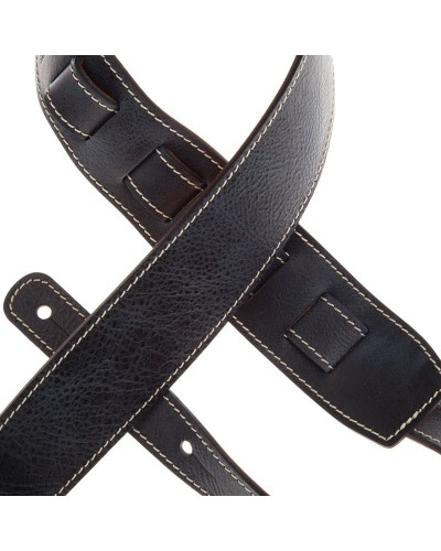 Guitar Strap Blu Genuine Leather 6 Cm 885 Holes HS Aged 