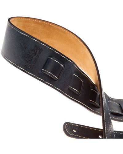 Guitar Strap Blu Genuine Leather 6 Cm 885 Holes HS Aged 