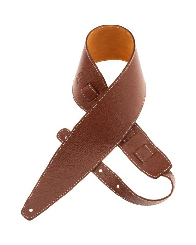 Guitar Strap Brown Genuine Leather 10 Cm Holes HS Colors 