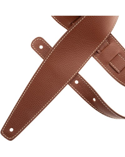 Guitar Strap Brown Genuine Leather 8 Cm Holes HS Colors 