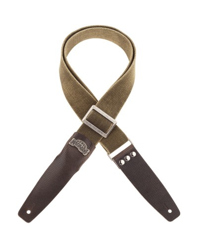 magrabò guitar straps | stripe sc cotton washed olive green 5 cm terminals twinkle grigio, recta silver buckle