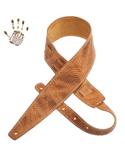 magrabò guitar straps | holes hs embossed swivel light brown 8 cm