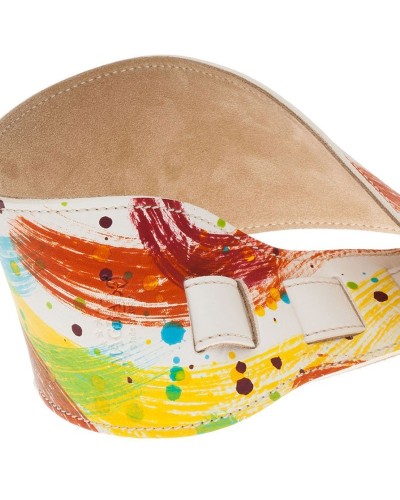 Guitar Strap Multicolor Genuine Leather 10 Cm Holes HS Paint 