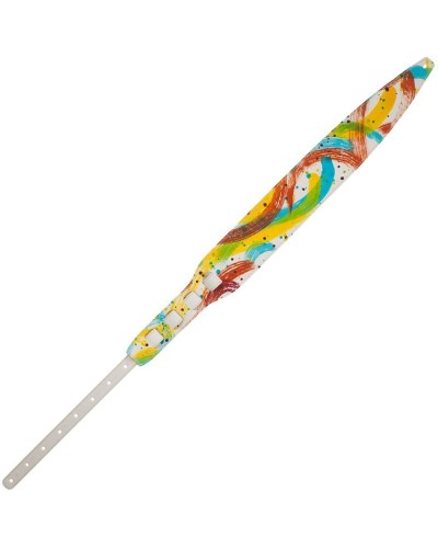 Tracolla per Chitarra e Basso Multicolore Vera Pelle 10 Cm Holes HS Paint 