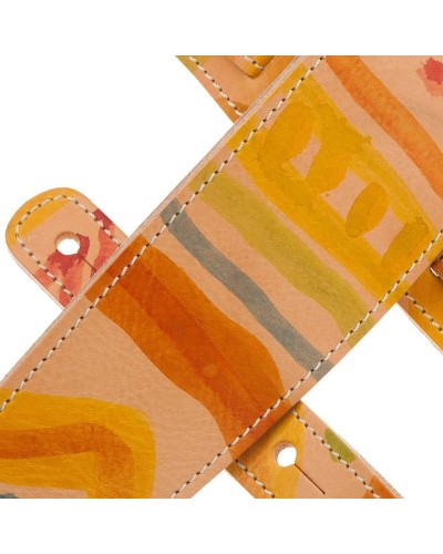 Guitar Strap Multicolor Genuine Leather 8 Cm Holes HS Paint 