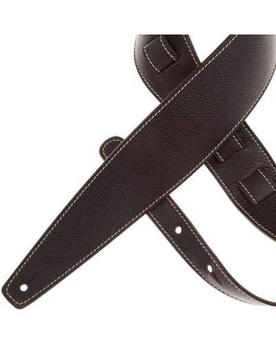 Guitar Strap Brown Genuine Leather 8 Cm Holes HS Colors 