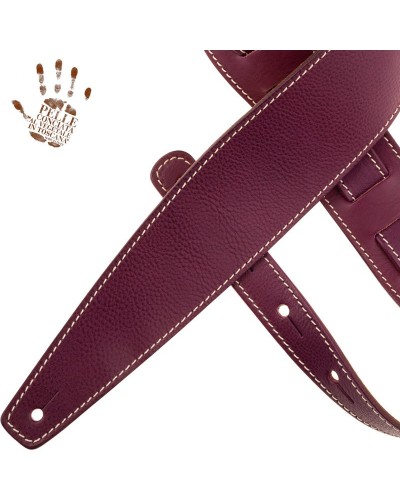 Guitar Strap Violet Certified Vegetable Tanned Leather 8 Cm Holes HS Core 