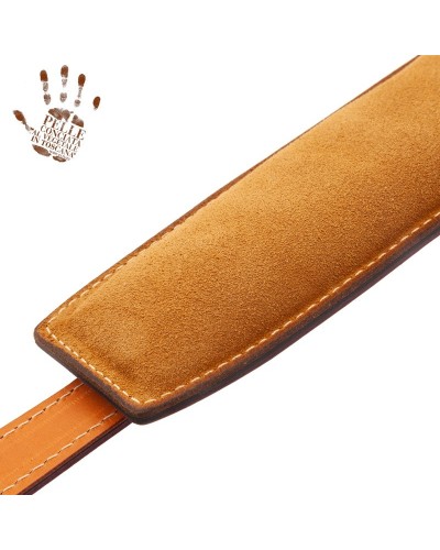 Guitar Strap Black Certified Vegetable Tanned Leather 7 Cm Buttons Capitan Fede Vintage VS Core 