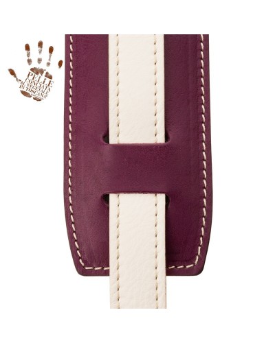 magrabò guitar straps | vintage vs special core white-violet with memory foam padded epaulette