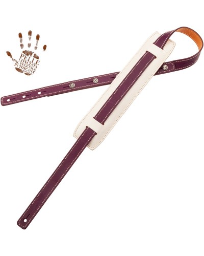 magrabò guitar straps | vintage vs special core violet-white with memory foam padded epaulette