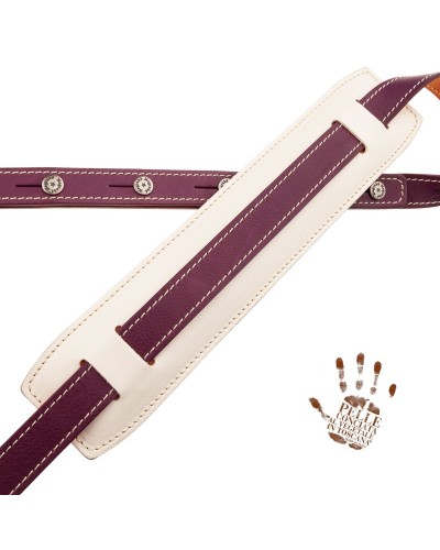 magrabò guitar straps | vintage vs special core violet-white with memory foam padded epaulette