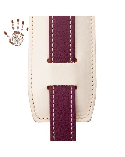 magrabò guitar straps | vintage vs special core violet-white with memory foam padded epaulette