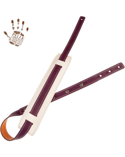 magrabò guitar straps | vintage vs special core violet-white with memory foam padded epaulette