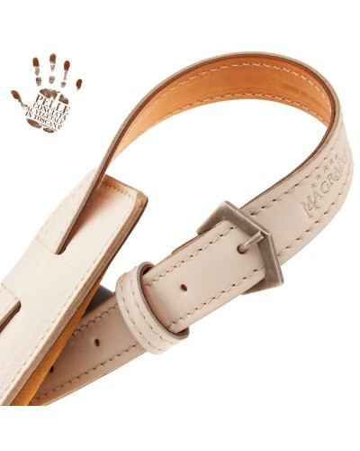 magrabò guitar straps | vintage vs core buckle white with memory foam padded epaulette