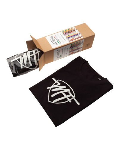 magrabò guitar straps | gift box mf marco fanton - signature marco fanton bs core black 7cm and t-shirt mf marco fanton