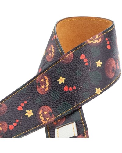 Guitar Strap Ocra Cotton And Genuine Leather 5 Cm Twinkle Stripe SC Cotton WashedOcra Cotton And Genuine Leather 5 Cm Twinkle St