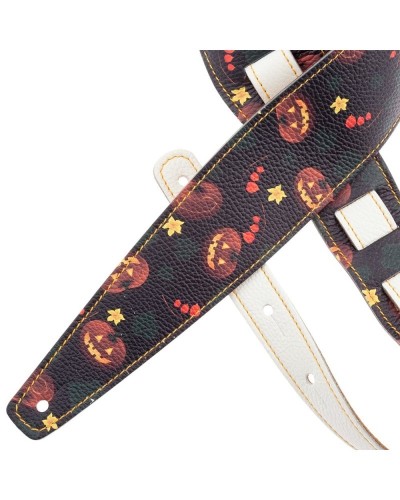 Guitar Strap Ocra Cotton And Genuine Leather 5 Cm Twinkle Stripe SC Cotton WashedOcra Cotton And Genuine Leather 5 Cm Twinkle St