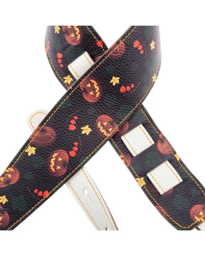 Guitar Strap White Genuine Leather 8 Cm Holes HS Art Print 