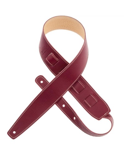 Guitar Strap Bordeaux Genuine Leather 6 Cm Holes HS Entry 