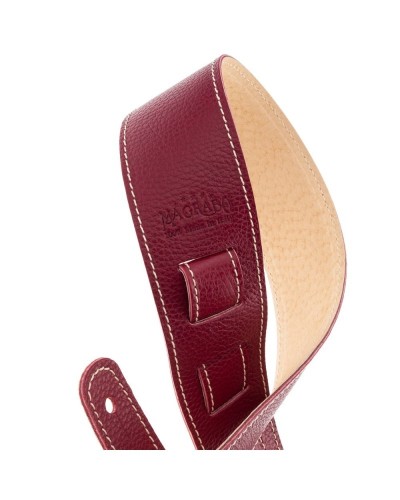 Guitar Strap Bordeaux Genuine Leather 6 Cm Holes HS Entry 