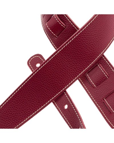 Guitar Strap Bordeaux Genuine Leather 6 Cm Holes HS Entry 