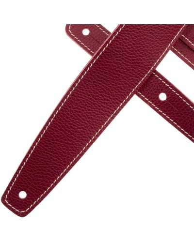 Tracolla per Chitarra e Basso Bordeaux Vera Pelle 6 Cm Holes HS Entry 