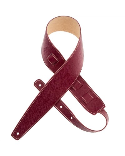 Guitar Strap Bordeaux Genuine Leather 8 Cm Holes HS Entry 