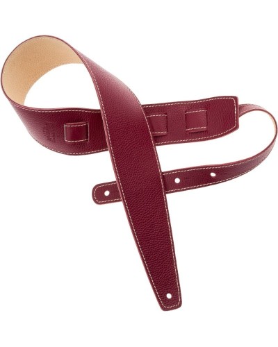 Tracolla per Chitarra e Basso Bordeaux Vera Pelle 8 Cm Holes HS Entry 