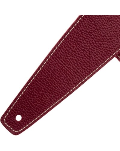 Tracolla per Chitarra e Basso Bordeaux Vera Pelle 8 Cm Holes HS Entry 