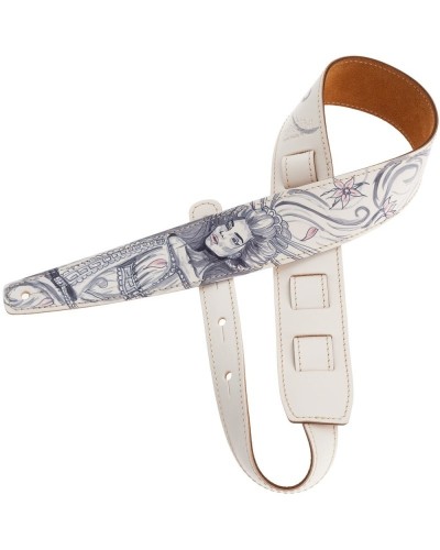 Guitar Strap Multicolor Genuine Leather 8 Cm Holes HS Paint 