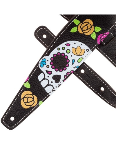 Guitar Strap Ocra Cotton And Genuine Leather 5 Cm Twinkle Stripe SC Cotton WashedOcra Cotton And Genuine Leather 5 Cm Twinkle St