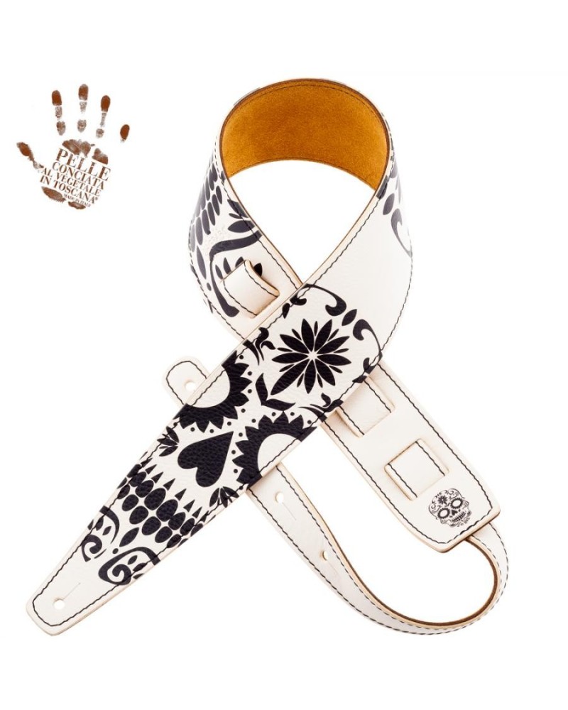 magrabò guitar straps | holes hs special art print candy skull 8 cm