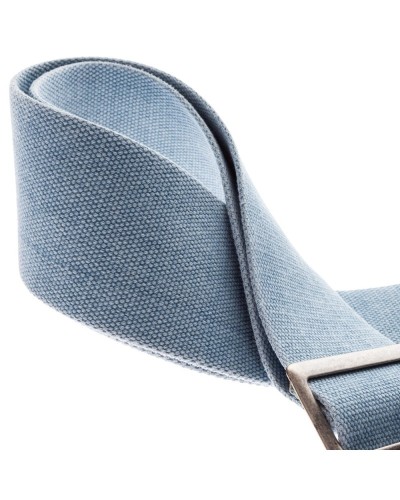 magrabò guitar straps | stripe ss special cotton washed celste 8 cm terminals seurat petrolio, fibbia argento