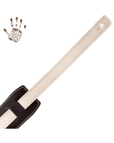 Guitar Strap Ocra Cotton And Genuine Leather 5 Cm Twinkle Stripe SC Cotton WashedOcra Cotton And Genuine Leather 5 Cm Twinkle St