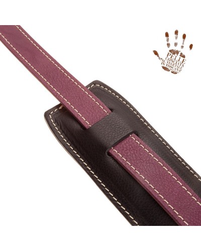 Guitar Strap Ocra Cotton And Genuine Leather 5 Cm Twinkle Stripe SC Cotton WashedOcra Cotton And Genuine Leather 5 Cm Twinkle St