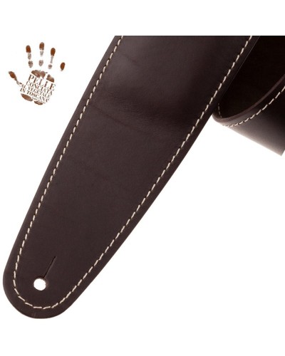 Guitar Strap Ebony Certified Vegetable Tanned Leather 7 Cm Classic Alex Lofoco Single Buckle OS Core 