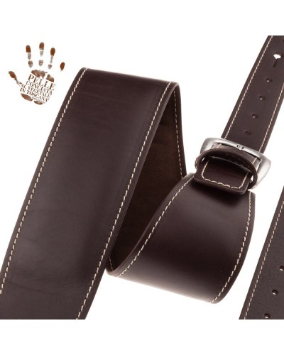 Guitar Strap Ebony Certified Vegetable Tanned Leather 7 Cm Classic Alex Lofoco Single Buckle OS Core 