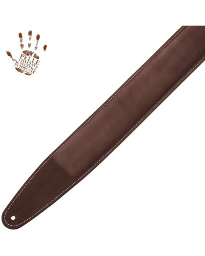 Guitar Strap Brown Certified Vegetable Tanned Leather 7 Cm Classic Alex Lofoco Single Buckle OS Core 