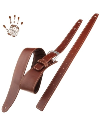 magrabò guitar straps | single buckle ossingle buckle os padded core brown 7,5 cm