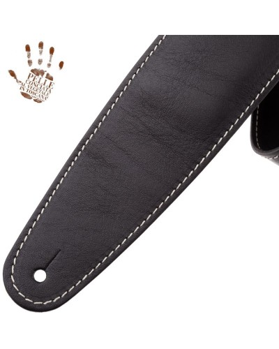 Guitar Strap Black Certified Vegetable Tanned Leather 7 Cm Classic Alex Lofoco Single Buckle OS Core 