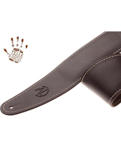 Guitar Strap Brown Certified Vegetable Tanned Leather 7 Cm Classic Alex Lofoco Single Buckle OS Core 