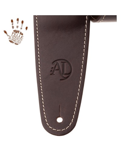 Guitar Strap Brown Certified Vegetable Tanned Leather 7 Cm Classic Alex Lofoco Single Buckle OS Core 